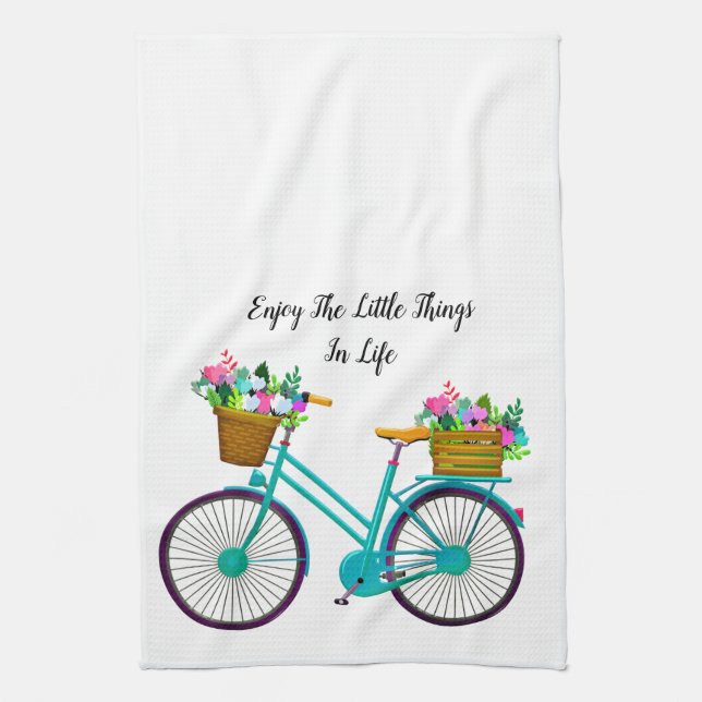 Enjoy the little things in life tea towel (Vertical)