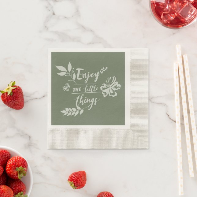 Enjoy the Little Things Inspirational Napkin (Insitu)