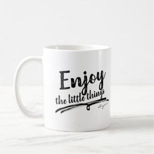 ENJOY THE LITTLE THINGS Inspirational Personalised Coffee Mug