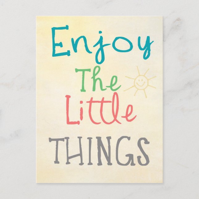 Enjoy The Little Things Postcard (Front)
