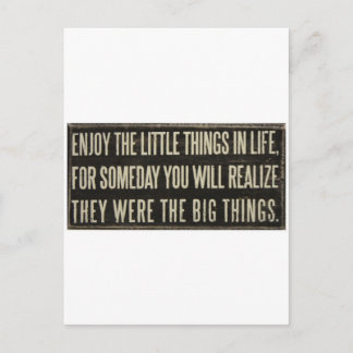 Enjoy the little things postcard