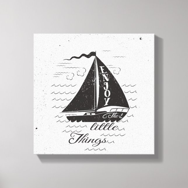 Enjoy The Little Things Poster Canvas Print (Front)