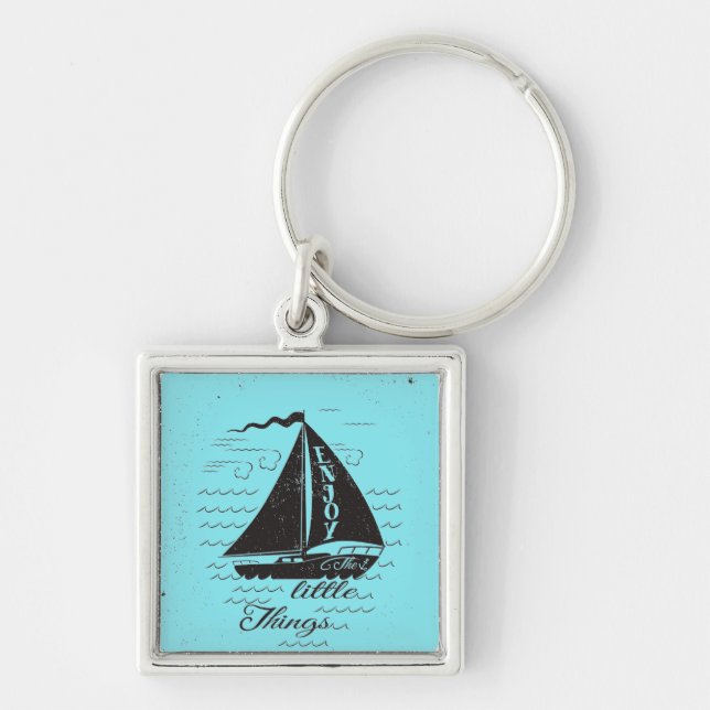 Enjoy The Little Things Poster Key Ring (Front)