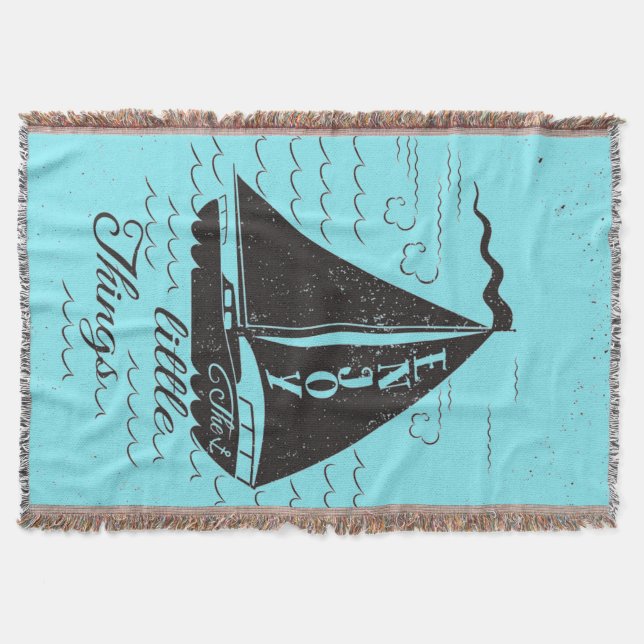Enjoy The Little Things Poster Throw Blanket (Front)