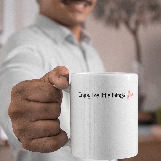 Enjoy The Little Things Quote Large Coffee Mug (Enjoy The Little Things Quote Giant Coffee Mug)
