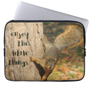 Enjoy the little things Squirrel Laptop Sleeve