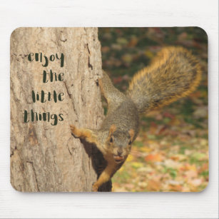 Enjoy the little things Squirrel Mouse Mat