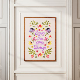 Enjoy the little Things Typografie Poster