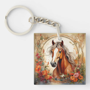 Enjoy the Moments That Make You Happy Horse Key Ring