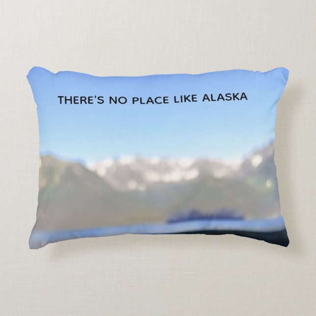 Enjoy the mountains with our Alaska Themed Pillow  (Front)
