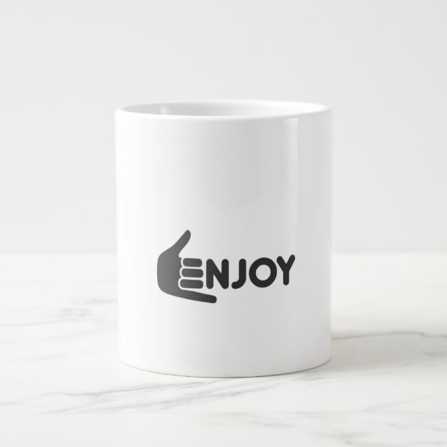 Enjoy the Now • Pure Enjoyment • Enjoy Every Momen Large Coffee Mug (Front)