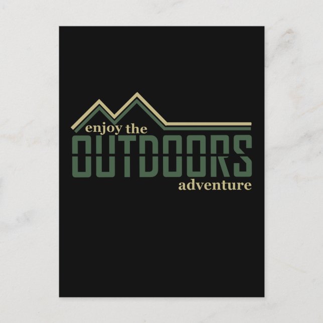 enjoy the outdoors hiking adventure postcard (Front)