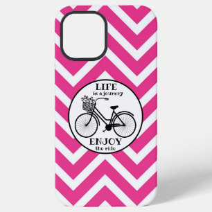 Enjoy The Ride   Bicycle With Flowers Motivational iPhone 12 Pro Max Case