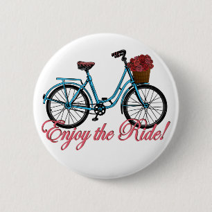 Enjoy The Ride Cute Bicycle 6 Cm Round Badge