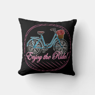 Enjoy The Ride Cute Bicycle Cushion