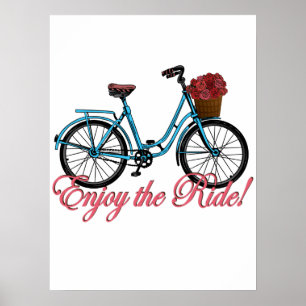 Enjoy The Ride Cute Bicycle Poster