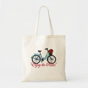 Enjoy The Ride Cute Bicycle Tote Bag