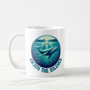 Enjoy the Silence – Majestic Whale Ocean Art Coffee Mug