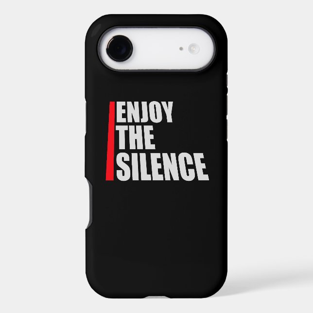 Enjoy The Silence Quote Peace Quiet Introvert Fun (Back)