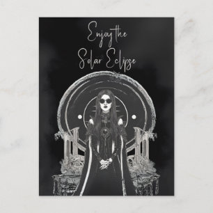 Enjoy the Solar Eclipse Goth Vampire Holiday Postcard
