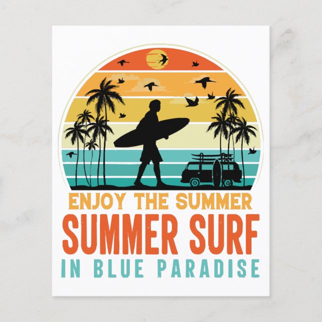 ENJOY THE SUMMER SURF IN BLUE PARADISE  (Front)