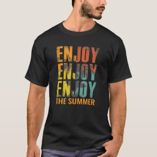 Enjoy The Summer Tropical Sun Beach Surfing Surfer T-Shirt