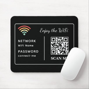 Enjoy the WiFi QR Code Network Name & Password Mouse Mat
