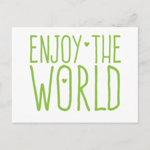 enjoy the world postcard