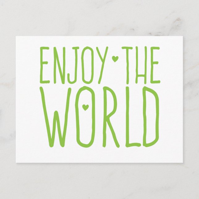 enjoy the world postcard (Front)