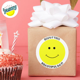 ENJOY THIS BEAUTIFUL DAY! CLASSIC ROUND STICKER