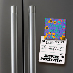 Enjoy this Day Inspirivity Trendy Fun Floral  Magnet
