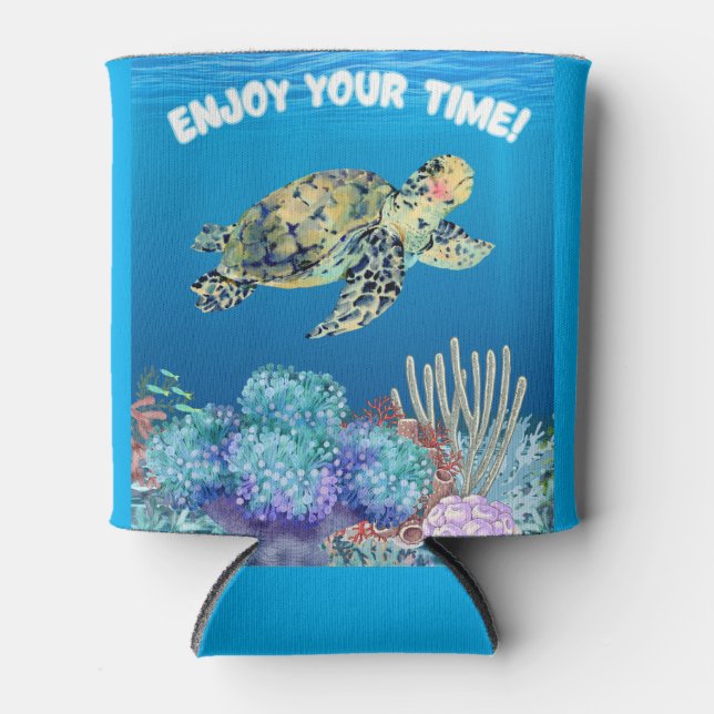 Enjoy turtle can cooler (Front)