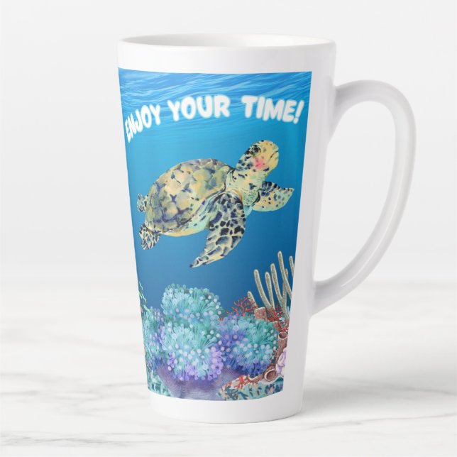 Enjoy turtle latte mug (Right)