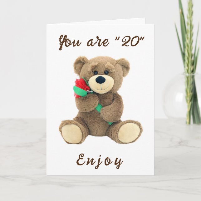 **ENJOY YOUR **20th** BIRTHDAY!!!!** BIRTHDAY Card (Front)