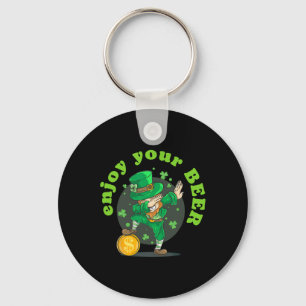 Enjoy Your Beer St Patricks Day Funny Irish St Pad Key Ring
