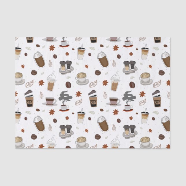 Enjoy Your Coffee Business Tissue Paper (Front)