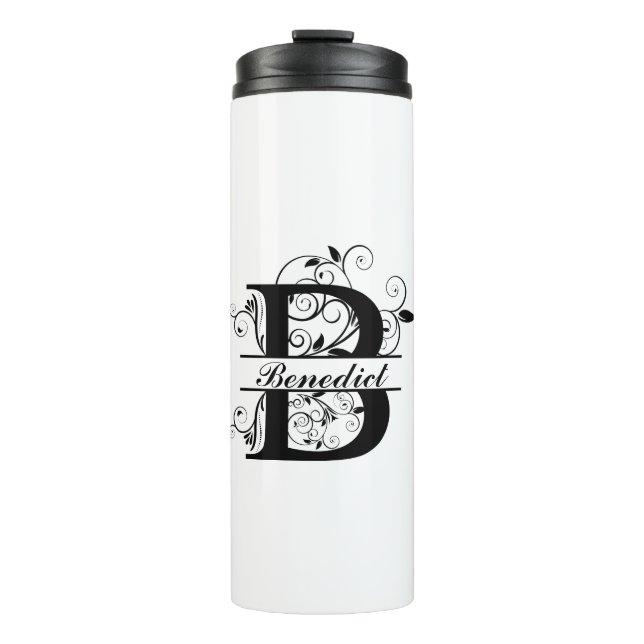 Enjoy your coffee with your personalised Monogram  Thermal Tumbler (Front)