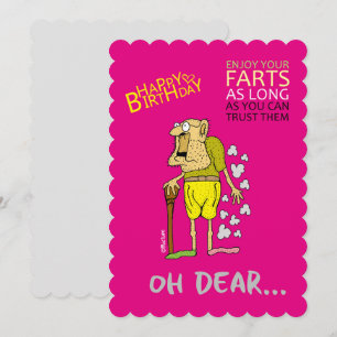 Enjoy your farts old man Birthday greeting Card