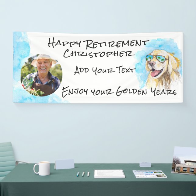 Enjoy Your Golden Years Funny Pun Happy Retirement Banner (Tradeshow)