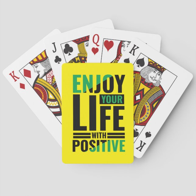 Enjoy your life quote playing cards (Back)