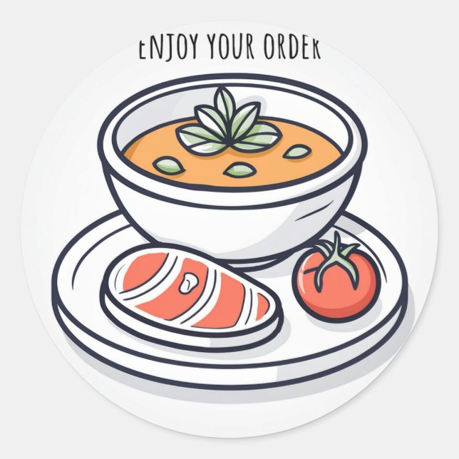 Enjoy your order classic round sticker (Front)