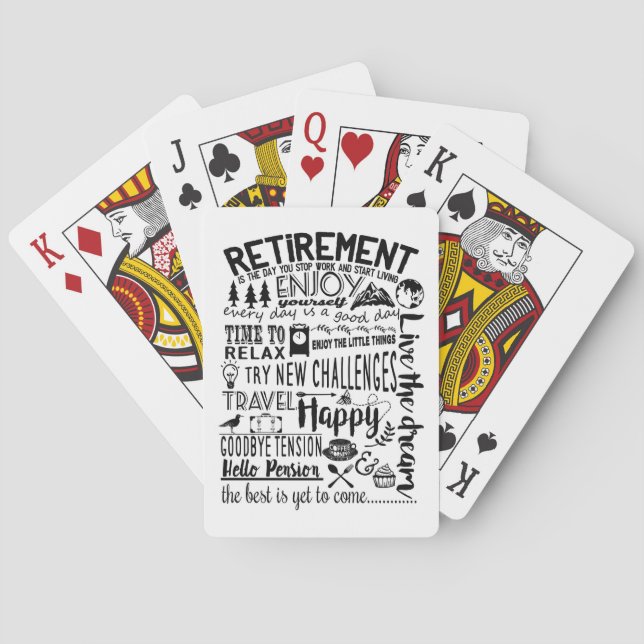 enjoy your Retirement party favor  Playing Cards (Back)