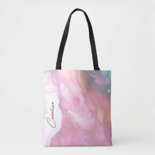 Enjoy Your Retirement Pastel Fluid Colours Tote Bag