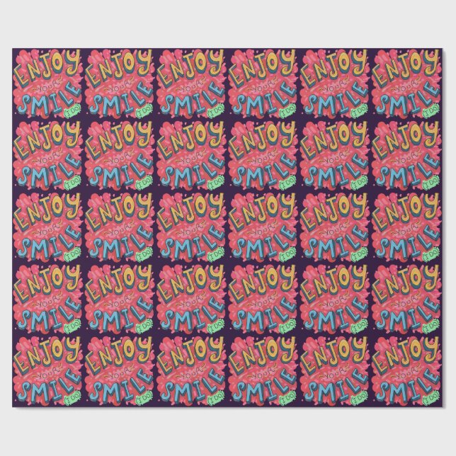 Enjoy Your Smile (I Do) Wrapping Paper (Flat)