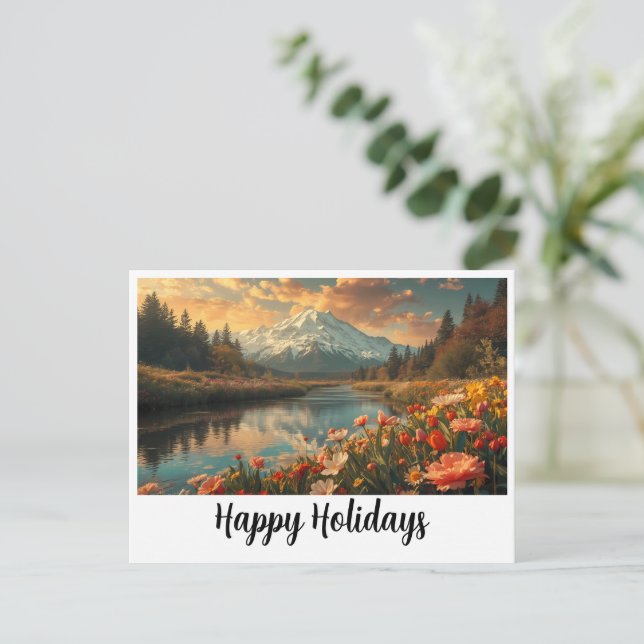 Enjoy Your Vacation Holiday Postcard (Standing Front)