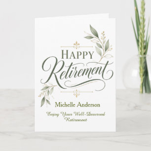 Enjoy Your Well-Deserved Retirement Personalised Card