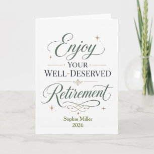 Enjoy Your Well-Deserved Retirement Personalised  Card