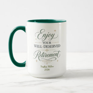 Enjoy Your Well-Deserved Retirement Personalised Mug