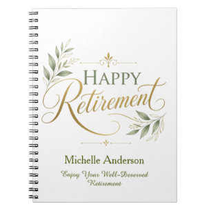 Enjoy Your Well-Deserved Retirement Personalised Notebook