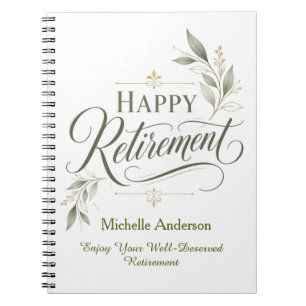 Enjoy Your Well-Deserved Retirement Personalised Notebook